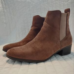 Brown Suede Booties